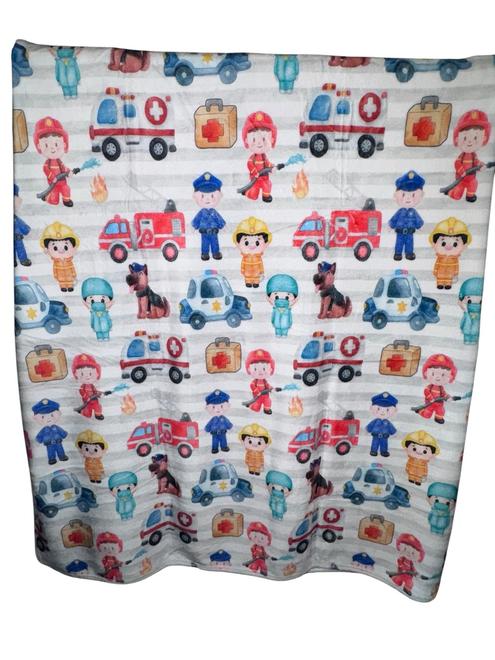Community Helpers Minky Plush Blanket